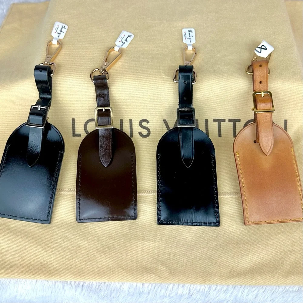 Louis Vuitton Leather Luggage Name Tag Bag charm keychains CUSTOMIZED - Picture 5 of 9